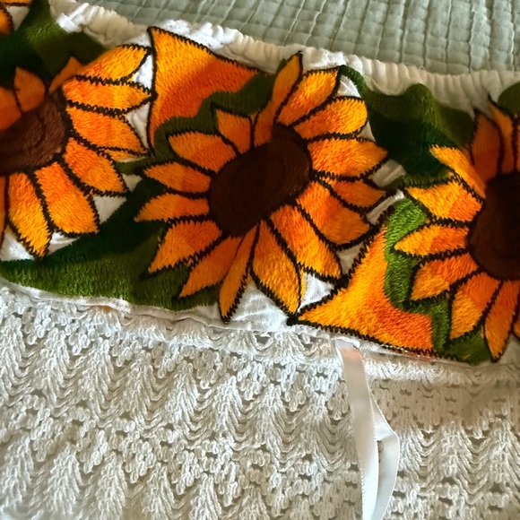 Sunflower Embroidered Off-Shoulder Top - Picture 2 of 3